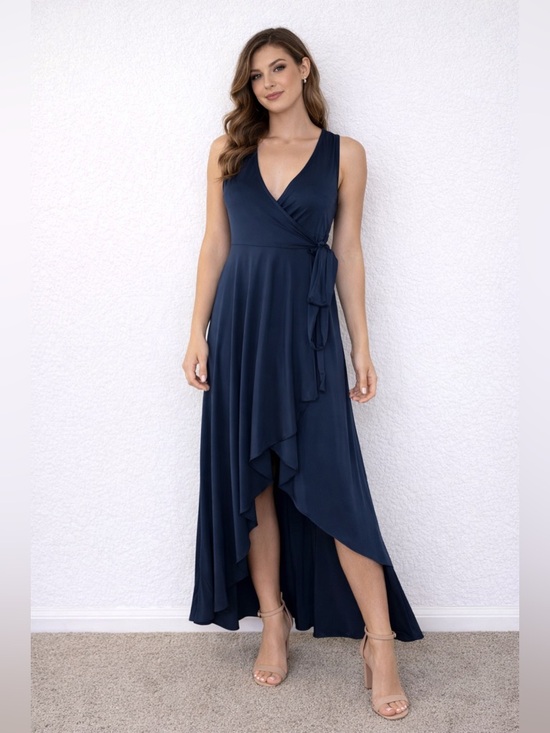 xiongmei Dresses & Skirts - 💙✨ Navy Blue Wrap Maxi Dress – Size S